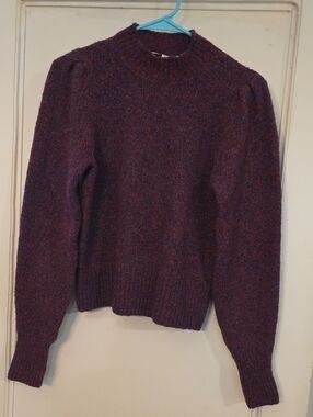 Veronica Beard Woman's Marled Plum Crewneck Sweater